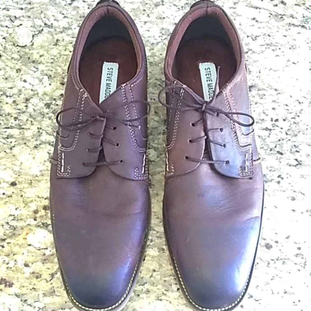 Mens Steve Madden Leather Oxford Shoe Size 10.5